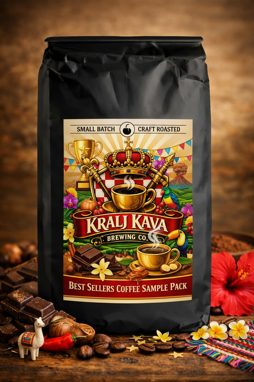 Best Sellers Coffee Sample Pack: 6Bean, Cowboy, Breakfast, Peru, Mexico, Bali