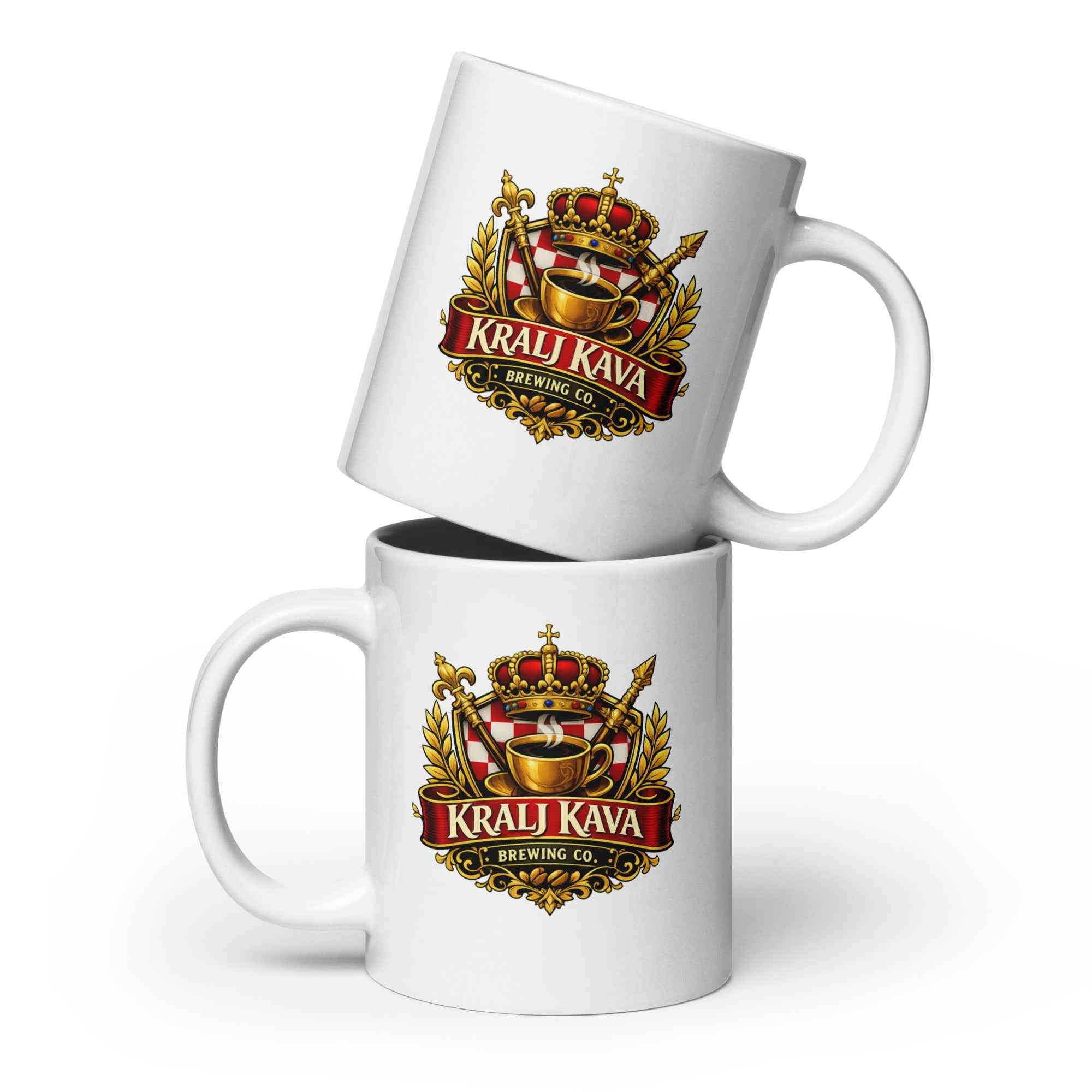 White glossy mug